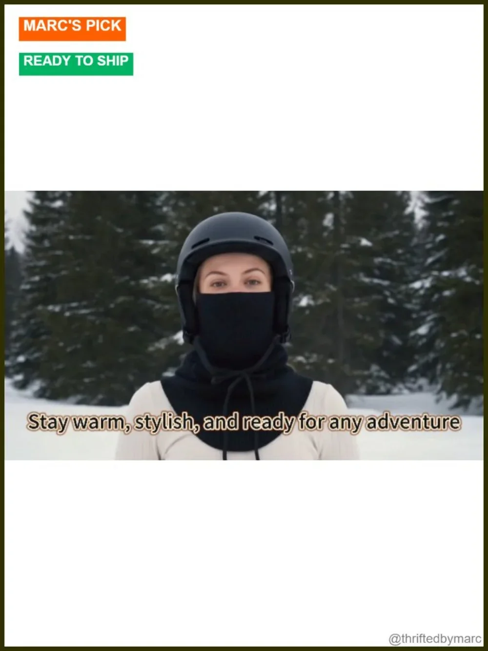 Knit Balaclava Winter Hat Face Mask Ski Mask Neck Warmer